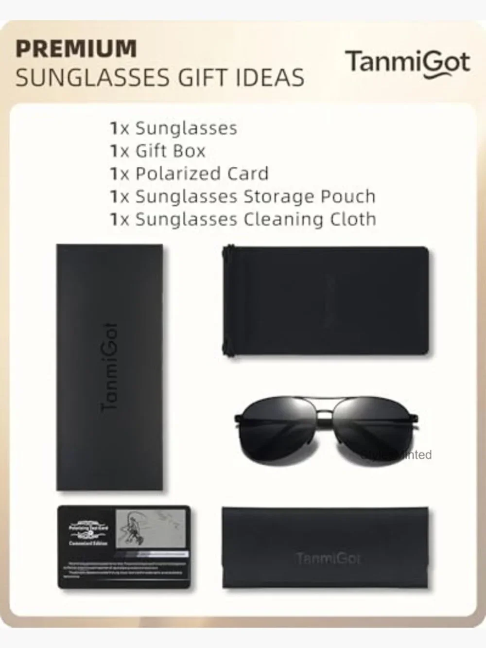 Polarized Aviator Sunglasses UV400 Protection Retro Driving Sports Metal Frame